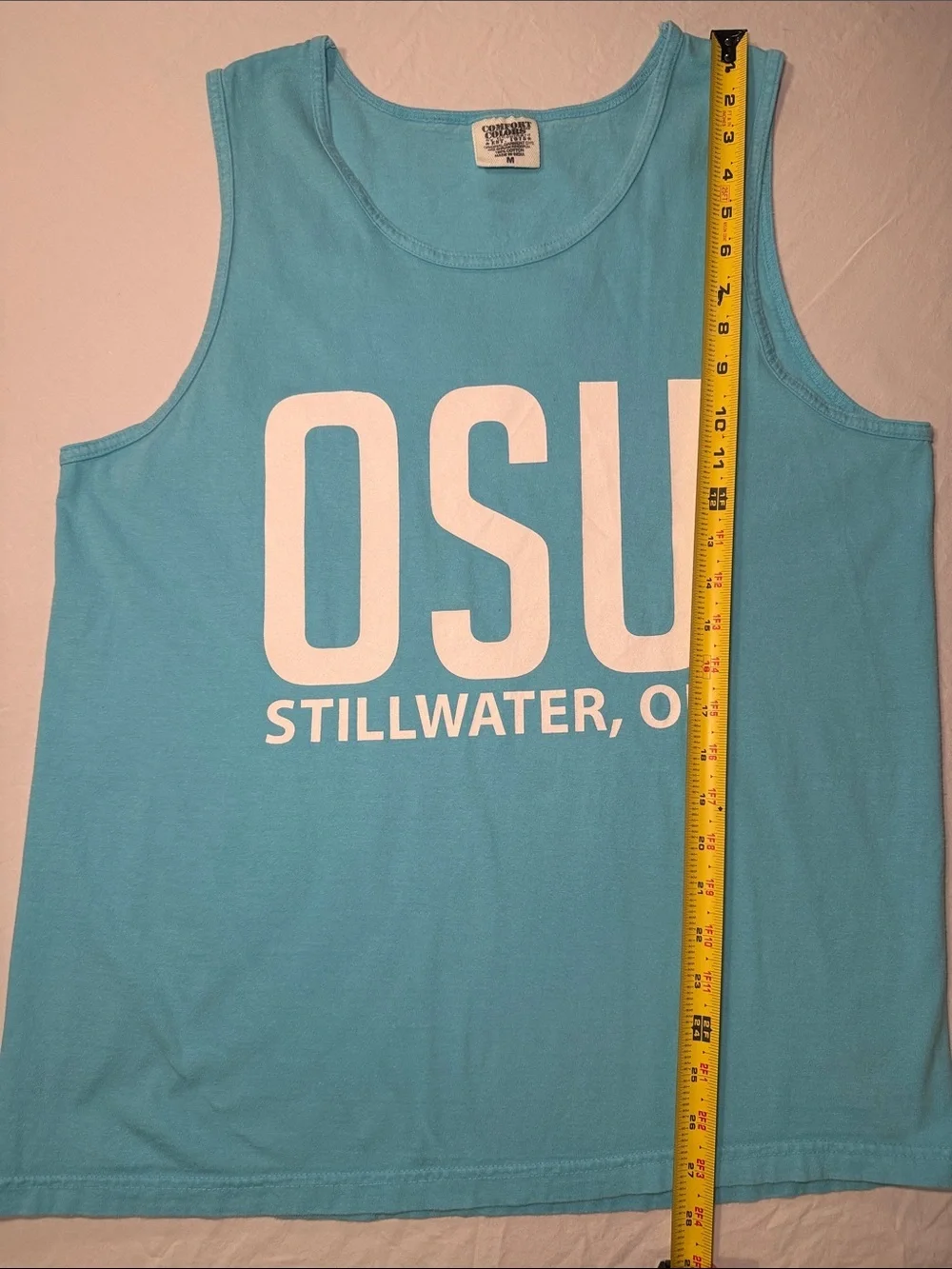 Oklahoma State University Blue and White Comfort Colors Tank Size Medium EUC